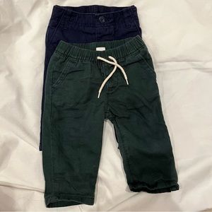 2 pairs lined BabyGap chinos 6-12 months